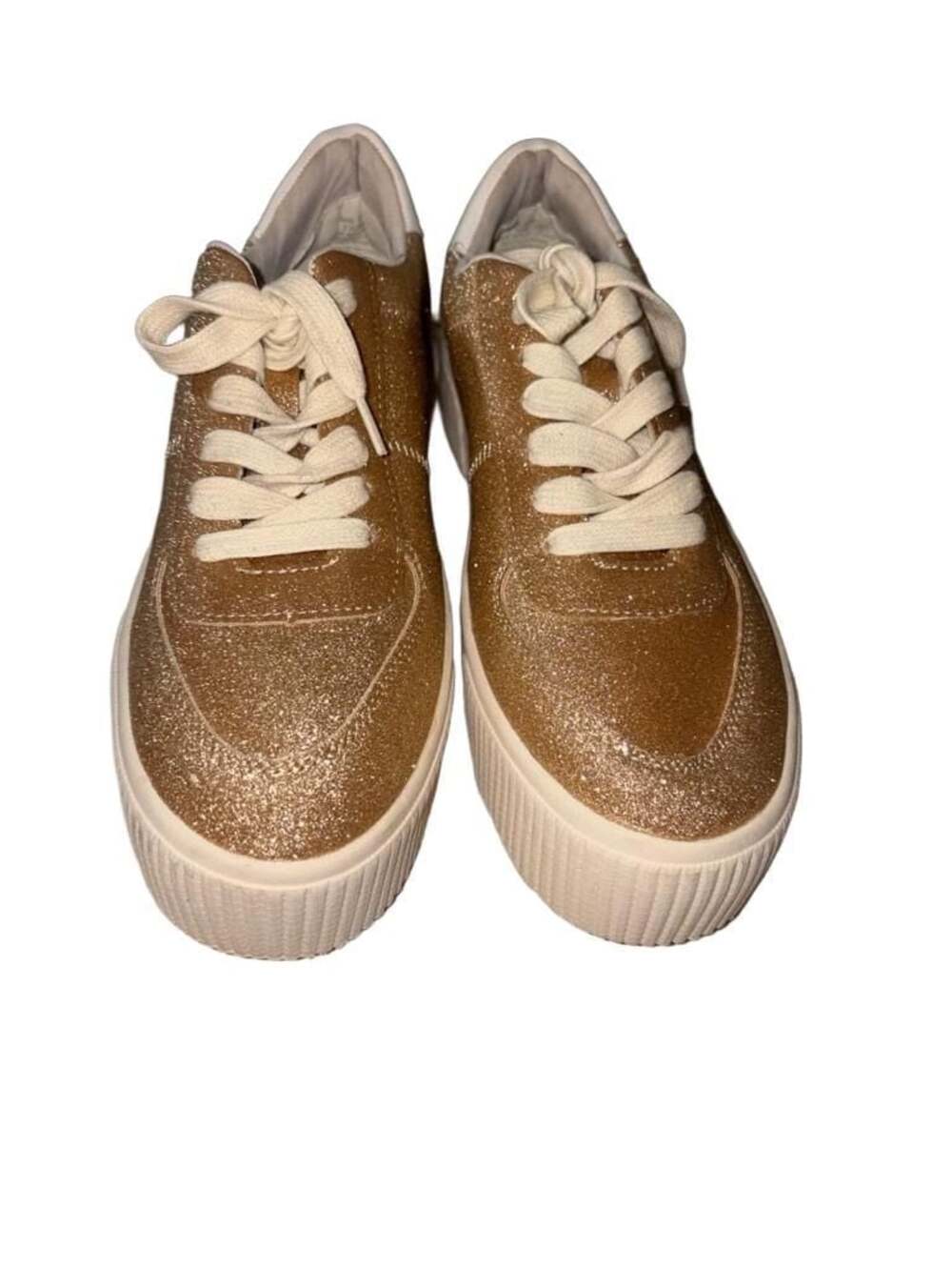 Mix No. 6 Gold Glitter Platform Sneakers